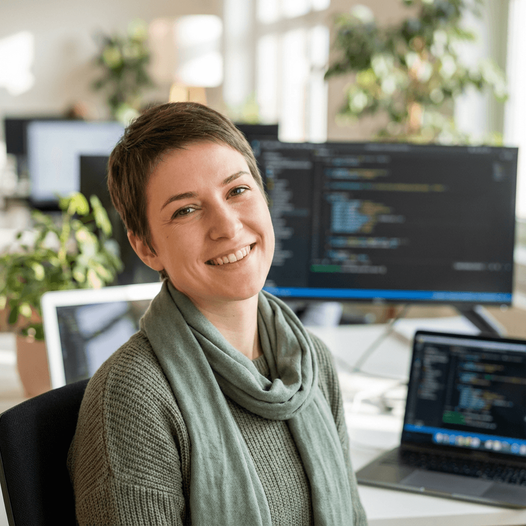 Jennifer Kim with corporate magnets