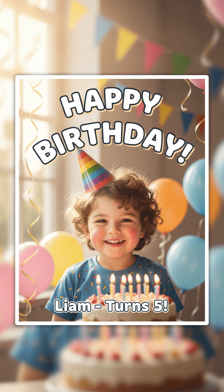 Birthday event magnet